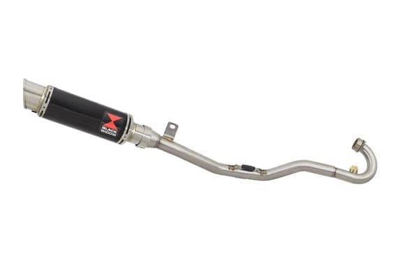 Pulse Adrenaline 125 2008-2016 Exhaust System + 230mm Round GP Black Painted Stainless Silencer