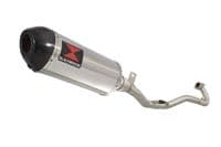 Pulse Adrenaline 125 2008-2016 Exhaust System + 300mm Oval Stainless + Carbon Tip Silencer