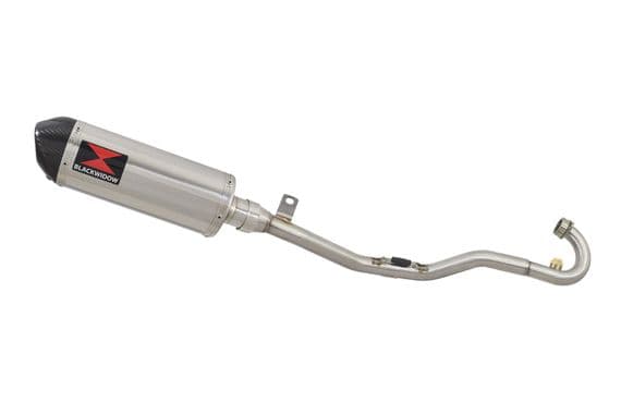 Pulse Adrenaline 125 2008-2016 Exhaust System + 300mm Oval Stainless + Carbon Tip Silencer
