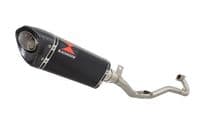 Pulse Adrenaline 125 2008-2016 Exhaust System + 300mm Tri-Oval Carbon + Carbon Tip Silencer
