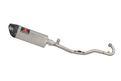 Pulse Adrenaline 125 2008-2016 Exhaust System + 300mm Tri-Oval Stainless + Carbon Tip Silencer