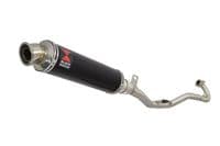 Pulse Adrenaline 125 2008-2016 Exhaust System + 350mm Round Black Painted Stainless Silencer
