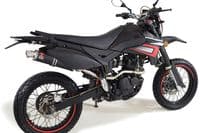 Pulse Adrenaline 125 2008-2016 Exhaust System + 350mm Round Black Painted Stainless Silencer