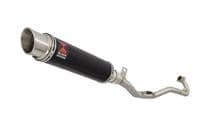 Pulse Adrenaline 125 2008-2016 Exhaust System + 350mm Round GP Black Painted Stainless Silencer