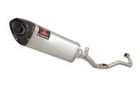 Pulse Adrenaline 125 2008-2016 Exhaust System + 350mm Tri-Oval Stainless + Carbon Tip Silencer