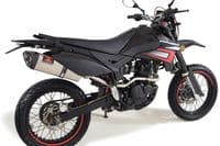 Pulse Adrenaline 125 2008-2016 Exhaust System + 350mm Tri-Oval Stainless + Carbon Tip Silencer