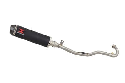 Pulse Adrenaline 125 2008-2016 Exhaust System + 370mm Round Black + Carbon Tip Silencer