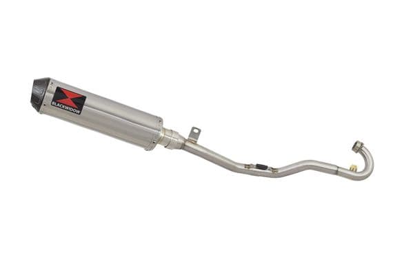 Pulse Adrenaline 125 2008-2016 Exhaust System + 370mm Round Stainless + Carbon Tip Silencer