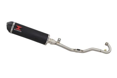 Pulse Adrenaline 125 2008-2016 Exhaust System + 400mm Oval Black + Carbon Tip Silencer