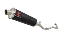 Pulse Adrenaline 125 2008-2016 Exhaust System + 400mm Oval Black Painted Stainless Silencer