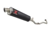 Pulse Adrenaline 125 2008-2016 Exhaust System + 400mm Round Black Painted Stainless Silencer