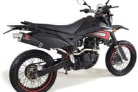 Pulse Adrenaline 125 2008-2016 Exhaust System + 400mm Round Black Painted Stainless Silencer