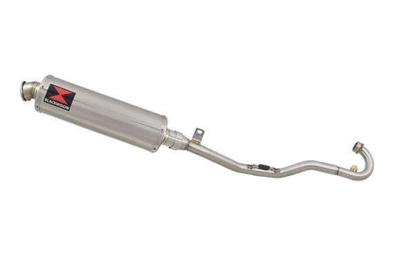 Pulse Adrenaline 125 2008-2016 Exhaust System + 400mm Round Stainless Silencer