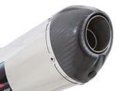 R850GS Exhaust Silencer 200mm Oval Stainless Carbon Tip
