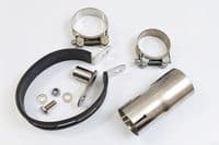 R850GS Exhaust Silencer 200mm Oval Stainless Carbon Tip