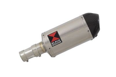 R850GS Exhaust Silencer 200mm Oval Stainless Carbon Tip