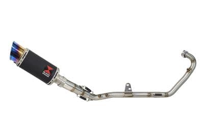 RKF125 2021-2023 Exhaust System 200mm Round Blue Tip Black Stainless Silencer