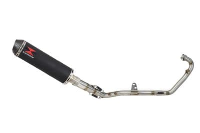 RKF125 2021-2023 Exhaust System 370mm Round Black Stainless Carbon Tip Silencer