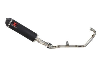 RKF125 2021-2023 Exhaust System 400mm Oval Black Stainless Carbon Tip Silencer