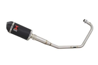 Romet Division 125 2016-2020 Exhaust System + 200mm Oval Black Stainless Carbon Tip Silencer
