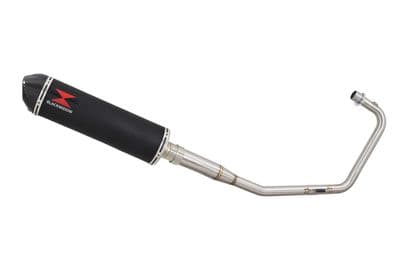 Romet Division 125 2016-2020 Exhaust System + 400mm Oval Black Stainless Carbon Tip Silencer