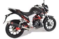 Romet Division 125 2016-2020 Exhaust System + 400mm Oval Black Stainless Silencer