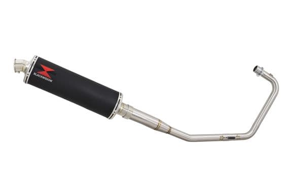 Romet Division 125 2016-2020 Exhaust System + 400mm Oval Black Stainless Silencer