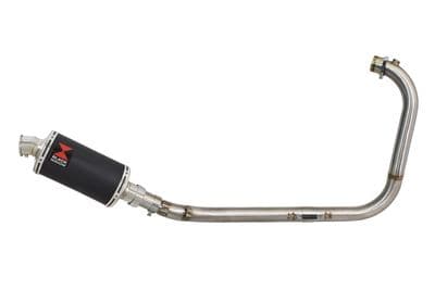 Royal Enfield Himalayan 411 2016 - 2024 Full Exhaust System 230mm Oval Black Stainless Silencer