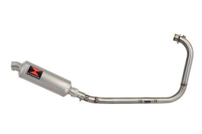 Royal Enfield Himalayan 411 2016 - 2024 Full Exhaust System 300mm Hexagonal Brushed Silencer