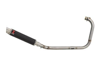 Royal Enfield Himalayan 411 2016 - 2024 Full Exhaust System 350mm GP Round Carbon Silencer