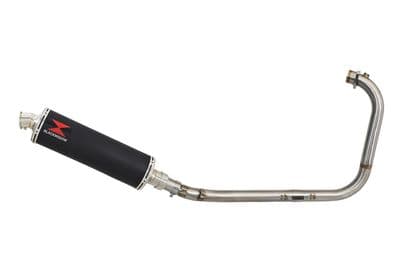 Royal Enfield Himalayan 411 2016 - 2024  Full Exhaust System 400mm Oval Black Stainless Silencer