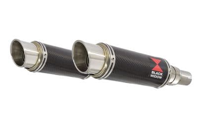 Royal Enfield Shotgun 650 Exhaust Silencers 230mm GP Round Carbon