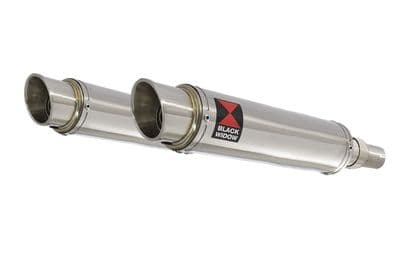 Royal Enfield Shotgun 650 Exhaust Silencers 350mm GP Round Stainless
