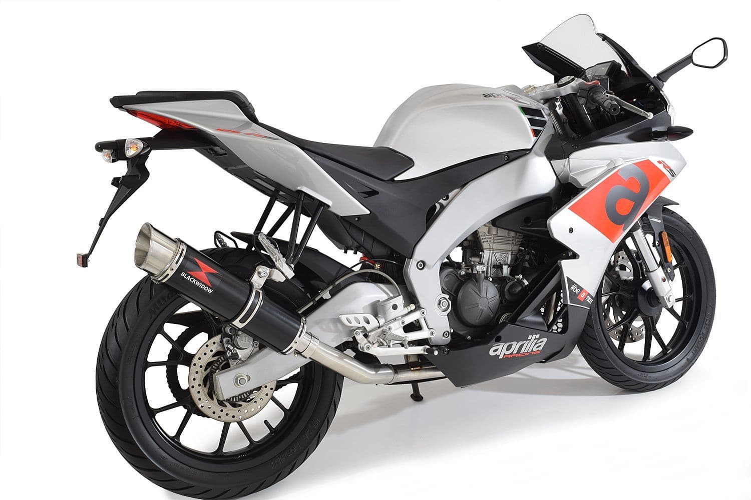 RS 125 2018 - 2023 Exhaust System 360mm Round GP Style Black