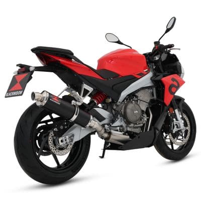 RS 660 / Tuono 660 2020 - 2024 Exhaust System 400 mm Round Black Stainless Steel Silencer