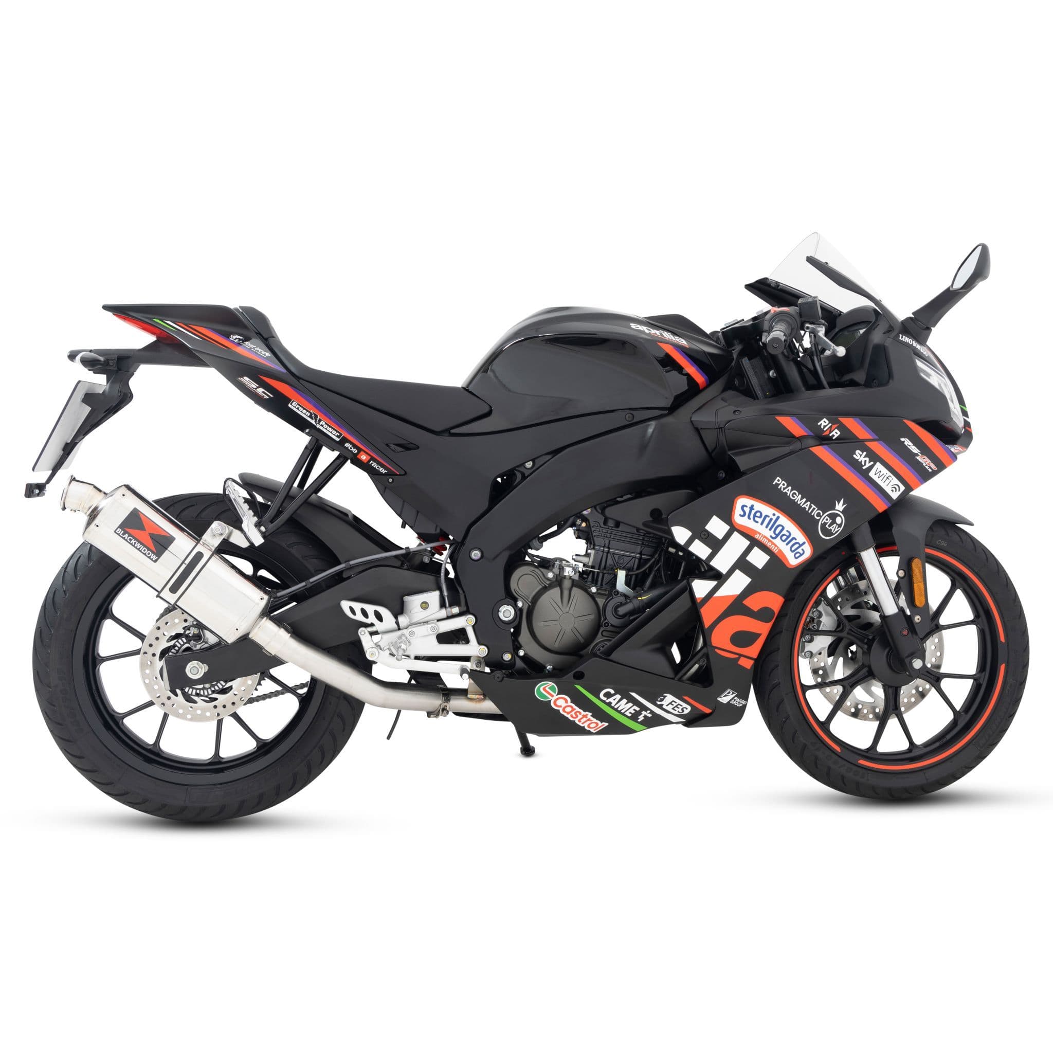 RS / Tuono 125 2024 - 2026 Exhaust System 300 mm Oval Stainless