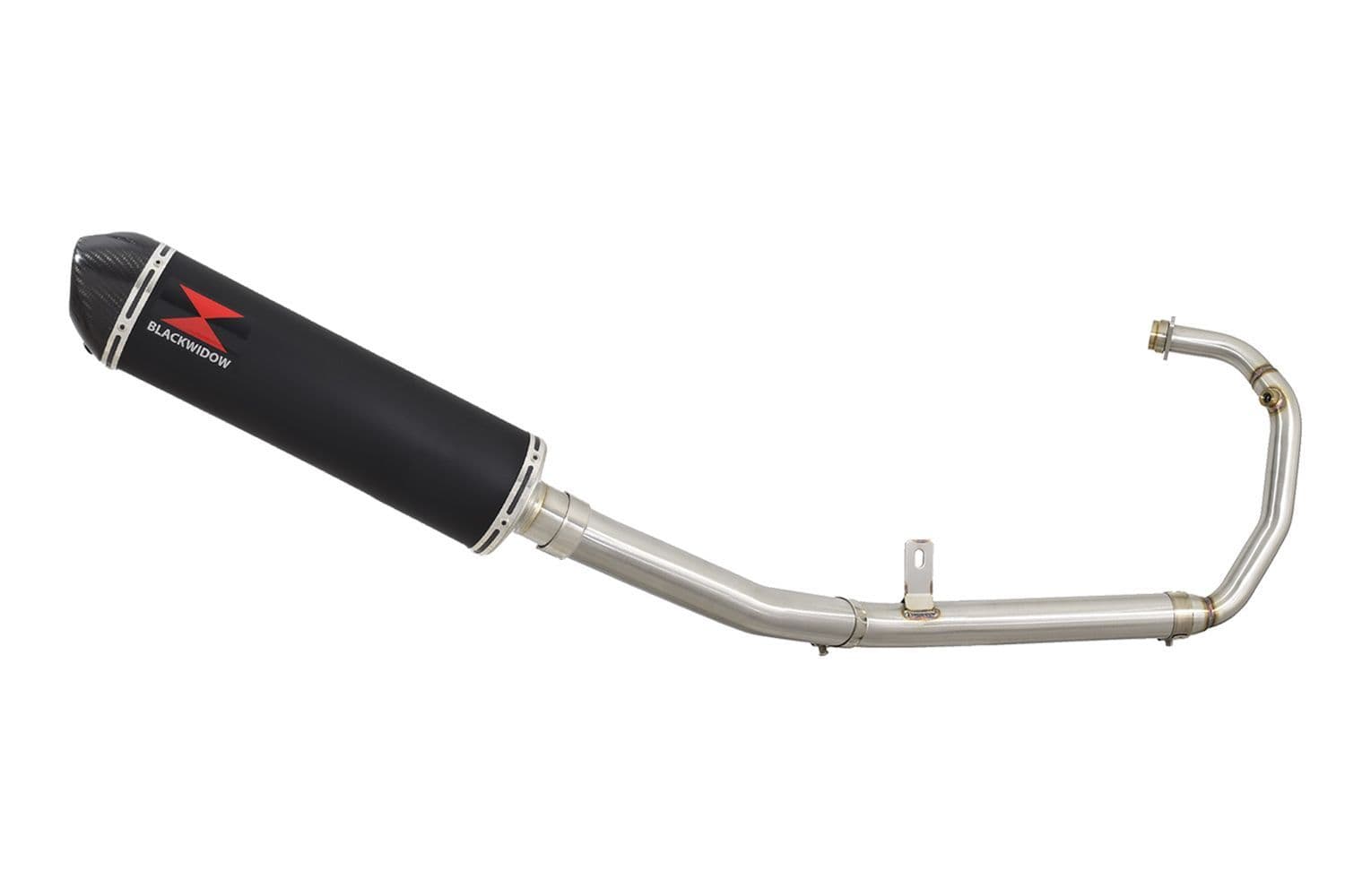 RS4 125 2011 - 2020 Exhaust System 400mm Oval Black Stainless