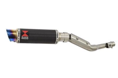 RV 125 VAN VAN Exhaust Silencer 230mm GP Round Blue Tip Carbon