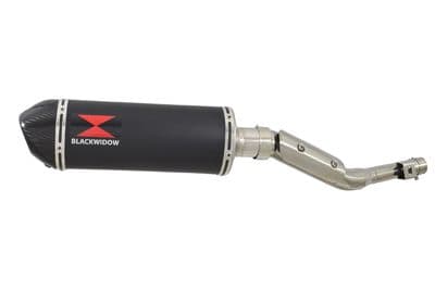 RV 125 VAN VAN Exhaust Silencer 300mm Oval Black Stainless Carbon Tip