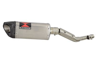 RV 125 VAN VAN Exhaust Silencer 300mm Tri Oval Stainless Carbon Tip