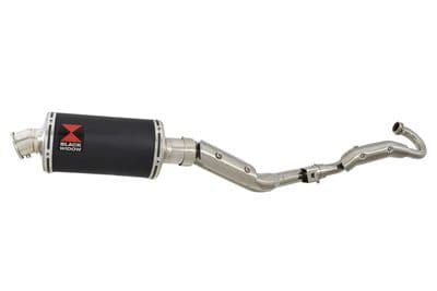 RV 125 VAN VAN Full Exhaust System with 230mm Oval Black Stainless Silencer