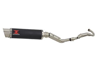 RV 125 VAN VAN Full Exhaust System with 360mm GP Round Black Stainless Silencer