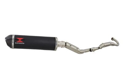 RV 125 VAN VAN Full Exhaust System with 400mm Oval Black Stainless Carbon Tip Silencer