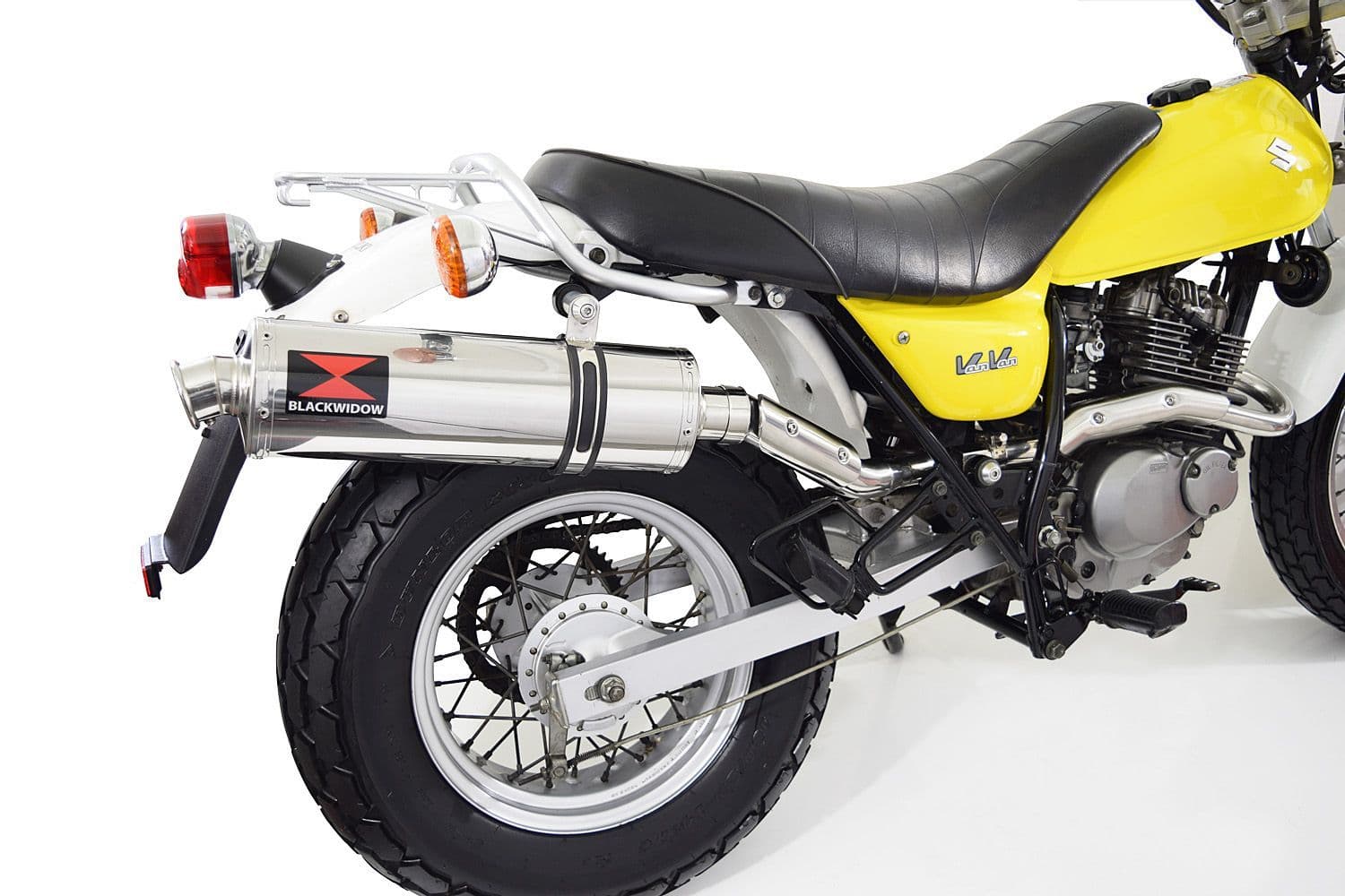RV 125 VAN VAN Full Exhaust System with 400mm Oval Stainless Silencer
