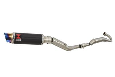 RV 200 VAN VAN Full Exhaust System with 230mm GP Round Blue Tip Carbon Silencer
