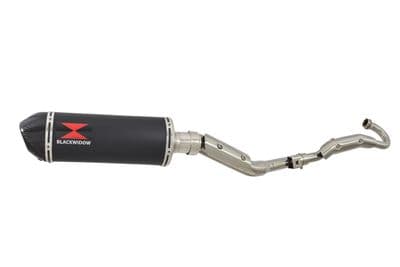 RV 200 VAN VAN Full Exhaust System with 300mm Oval Black Stainless Carbon Tip Silencer