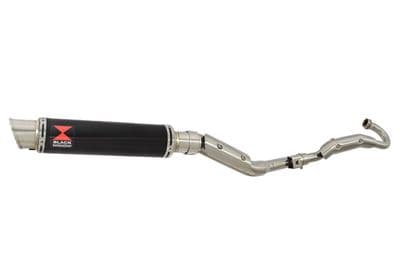 RV 200 VAN VAN Full Exhaust System with 350mm GP Round Black Stainless Silencer
