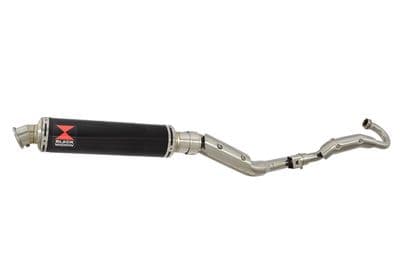 RV 200 VAN VAN Full Exhaust System with 350mm Round Black Stainless Silencer