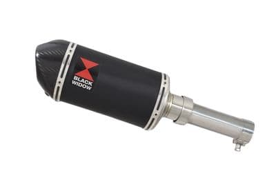 RX 125 SX 125 2018 - 2024 Exhaust Silencer 200mm Oval Black Stainless Carbon Tip