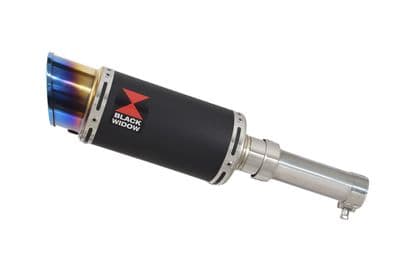RX 125 SX 125 2018 - 2024 Exhaust Silencer 200mm Round Blue Tip Black Stainless